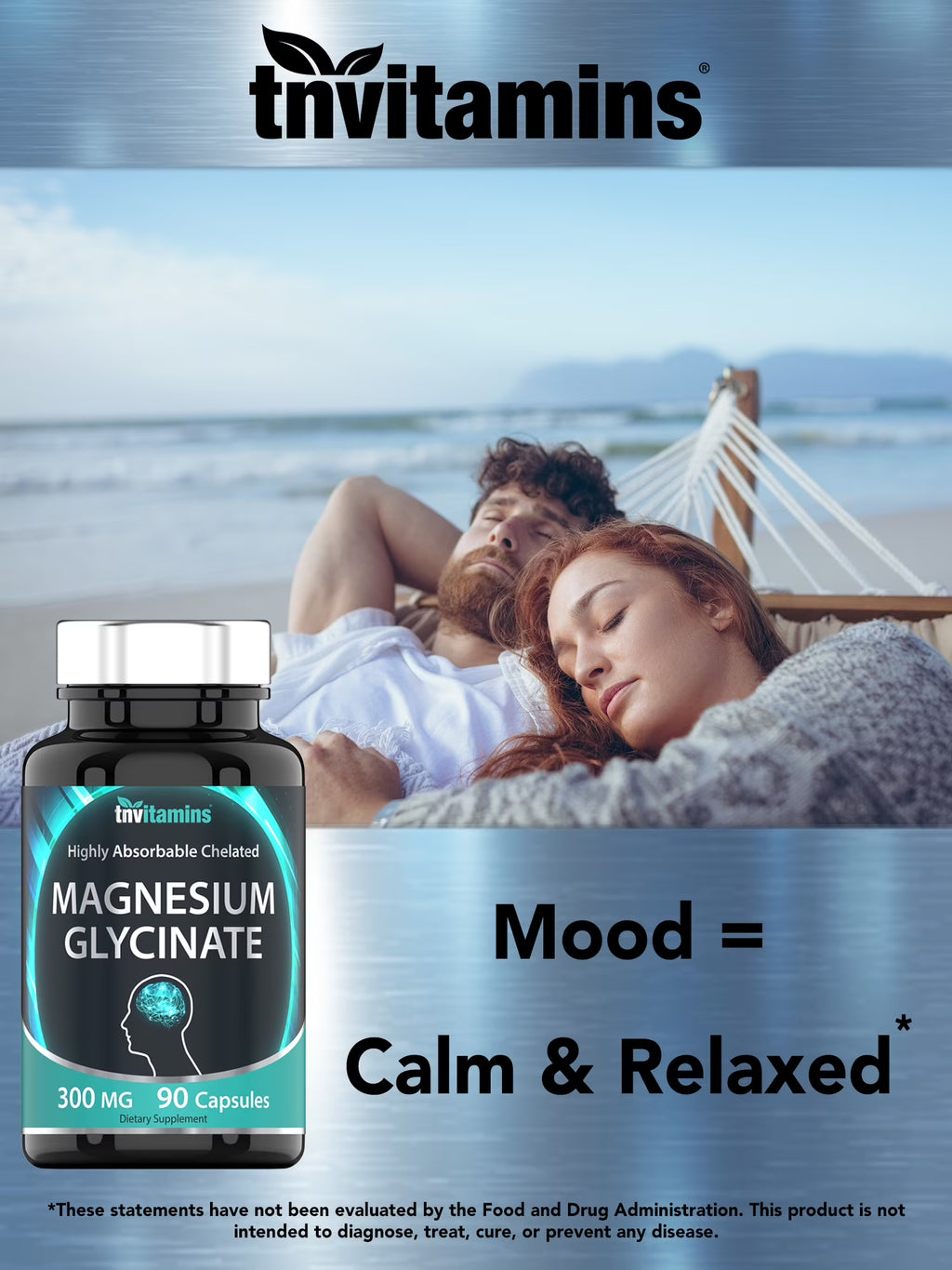 Magnesium Glycinate 300mg — Deep Sleep, Less Stress & Zero Muscle Cramps (90 Capsules)